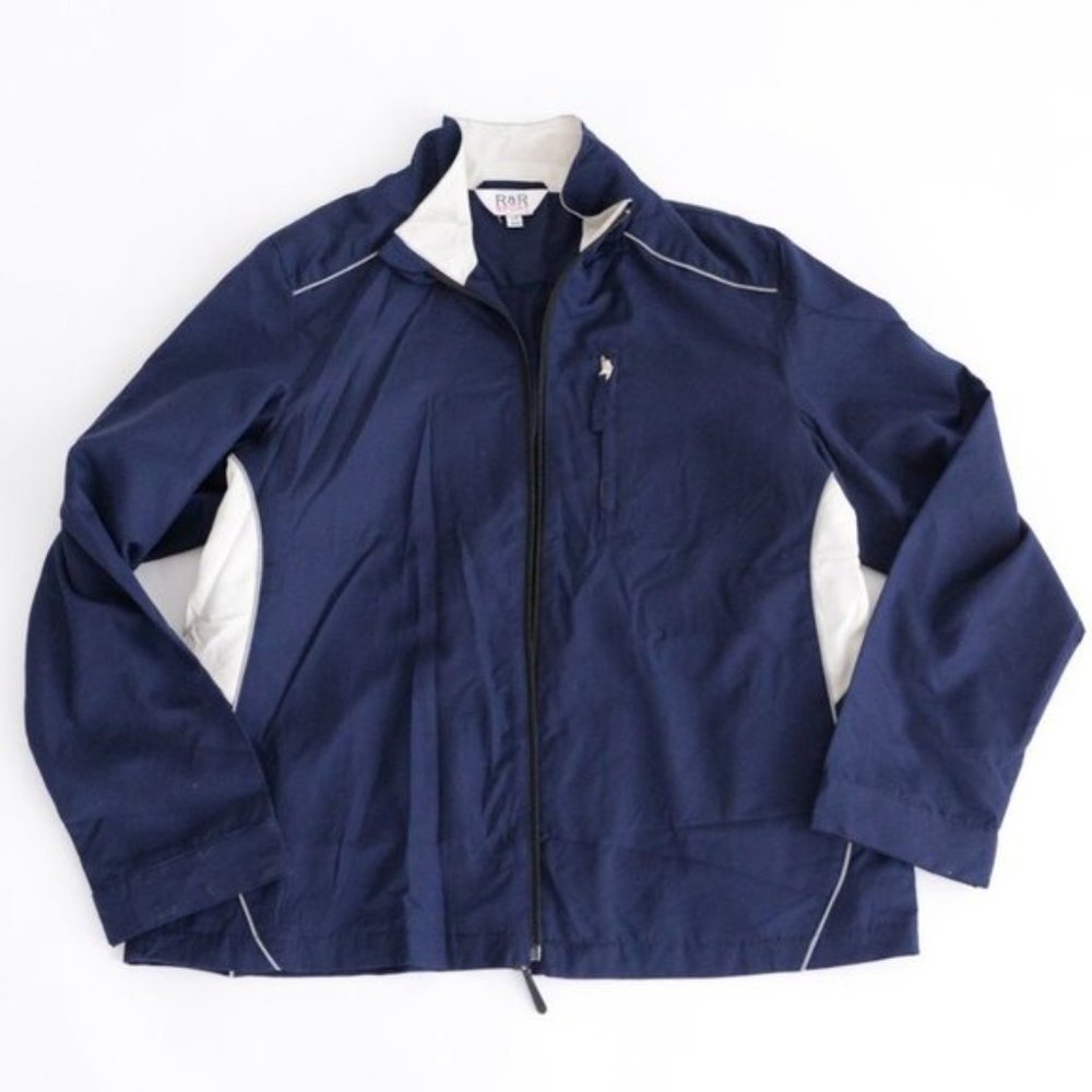 Vintage R&R Navy Spring/ Fall Jacket Size  Large - Picture 3 of 10